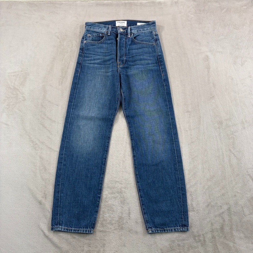 Frame Denim Straight Leg Jeans in Blue Wash